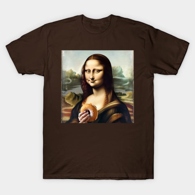 Mona Lisa Paczki Day Indulgence T-Shirt by Edd Paint Something